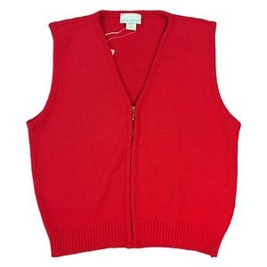 *SOLD* Sweetbriar red zip up sweater vest